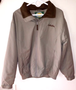 Cabela's Zip Up Bomber Jacket - Fleece Lined - Tan & Brown - Men's Medium - Good - Picture 1 of 7