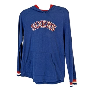 Philadelphia 76ers Youth Top Long Sleeve Size L 14/16 Mitchell & Ness Hoodie - Picture 1 of 13