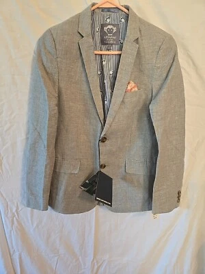 Jaqueta Blazer Appaman Fine Tailoring Meninos Cinza Grafite Tamanho 14 Nova Com Etiqueta $166 - Imagem 1 de 4