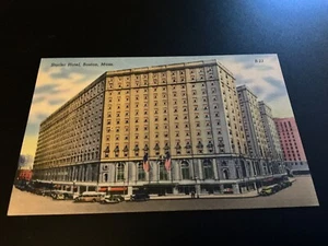 Vintage UNBESPOSTTE Postkarte Massachusetts, Statler Hotel Boston MA Leinen - J617 - Bild 1 von 2