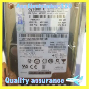 IBM 49Y2004 49Y2003 600GB 6G 10K HOT SWAP SFF 2.5'' SAS HDD HARD DRIVE W/TRAY - Picture 1 of 4