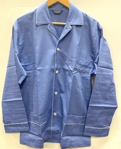Bonsoir London Herren schlicht klassisch Baumwolle Pyjama, mittelblau, Größe XXL - Bild 1 von 2