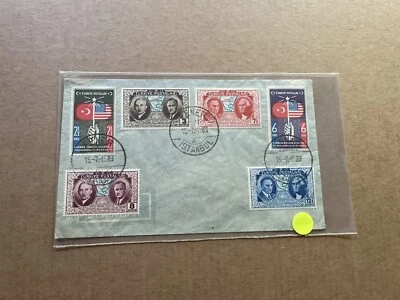 Turkey 1939 FDC (A) +US Constitution Set #817-822 +Fener CDS +Unaddressed - Image 1 of 2