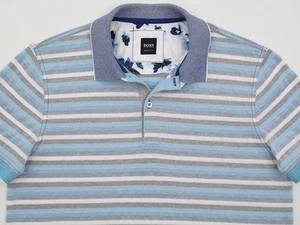 Mens HUGO BOSS VITO 14 S/S 100% Cotton Regular Fit Polo Medium MINT - Picture 1 of 7