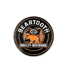 CHALLENGE COIN BEARTOOTH HARLEY-DAVIDSON BÄR STEMPEL SCHWARZ WEISS UND ORANGE - Bild 1 von 2