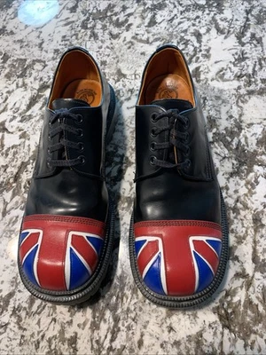 Vtg Tredair Designer Leather British Flag Shoes Union Jack Men Sz 11 UK Sz 12 US - Image 1 of 4