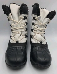 Totes Winter Survivor Stiefel Damengröße 7 schwarz & gesteppt weiß siehe Beschreibung  - Bild 1 von 10