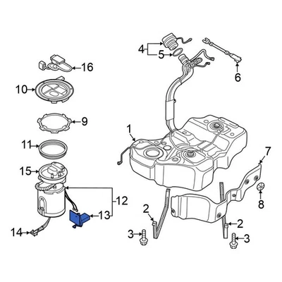 For Volkswagen Passat 06-22 Volkswagen 3C0919673 Fuel Sender & Hanger Assembly - Изображение 1 из 4