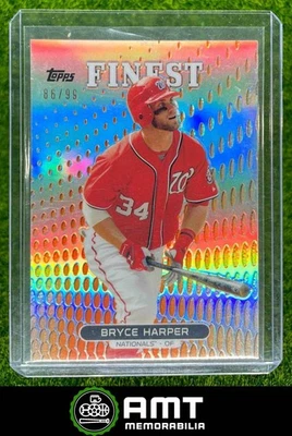 2013 Topps Finest #100 Bryce Harper Orange Refractor 86/99 Washington Nationals - Image 1 of 3