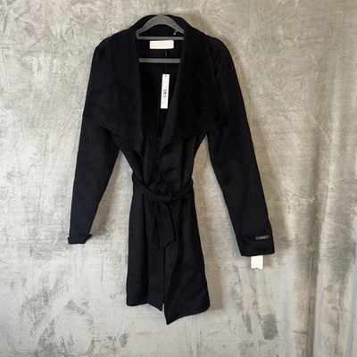 TAHARI Women's Double Face Wool Blend Wrap Coat with Oversized Collar Size L NWT - Image 1 of 4