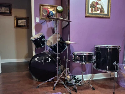 5件成人原声鼓套件带镲 — 第 1/4 张图片