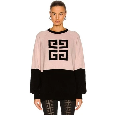 Givenchy 4G cashmere black and pink crew neck sweater Size S - Image 1 of 4