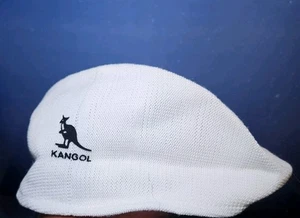 Deadstock Tropic Air White Kangol Beret Hat/Kangol Flat Cap New - Picture 1 of 7