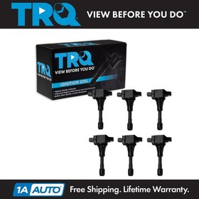 TRQ 6pc Engine Direct Ignition Coil Set Kit for Nissan GT-R V6 3.8L Brand New