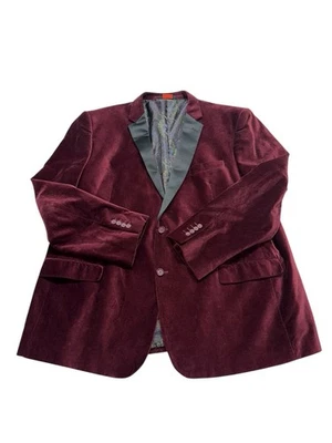 Linea Uomo 54L Blazer Sport Coat Mens Velvet Tuxedo Quiet Luxury Holiday Jacket - Image 1 of 4
