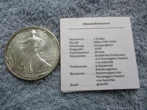 silver eagle 1990 reines silber - Bild 1 von 2