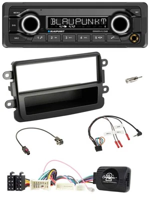 Blaupunkt Bluetooth DAB Lenkrad USB Autoradio für Dacia ab 2012 schwarz - Bild 1 von 4