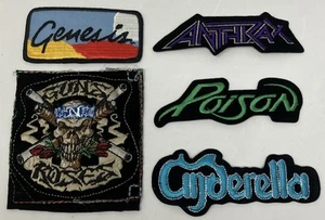 Vtg 90’s Rock Band Applique Embroidered Patch Lot of 5 Poison Genesis Anthrax ++ - Picture 1 of 13