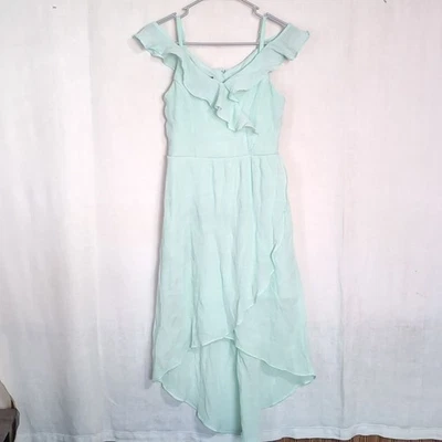 Vestido Amy Byer verde menta alto bajo talla niña 12 Foto 1 de 4