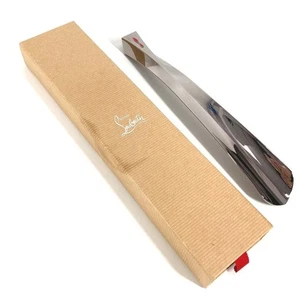Christian Louboutin Shoehorn Silver Metal Novelty Silver With box NEW - Picture 1 of 8