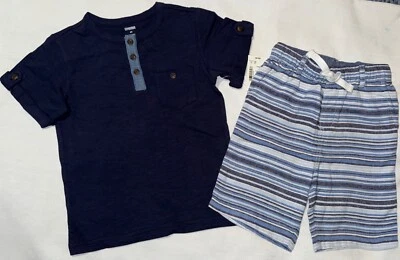 Pantalones Cortos Gymboree Niños Talla 4T Azul Marino Polo Rayas Lino Nuevos Con Etiquetas Foto 1 de 4