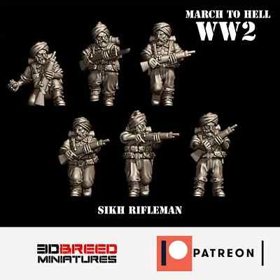 3D BREED 15mm British Empire Indian Troops "Pick Your Own" 25 Figuren Pack