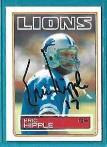 ERIC HIPPLE signed 1983 Topps football card #67 DETROIT LIONS