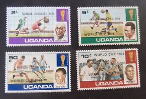 Uganda 1978 World Cup Football SG267/70 op 1979 LIBERATED MNH UM unmounted mint