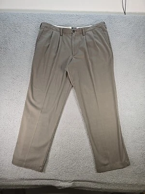Levis DOCKERS Mens 40x32 Pants Easy Khakis Classic Fit Brown Pleated - Image 1 of 4