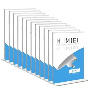 12 Pack 8.5x11 Acrylic Sign Holder Table Menu Display Stand Clear Plastic Double - Picture 1 of 7