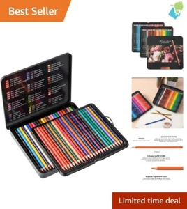 Vibrant 48 Colored Pencils Set with Metal Storage Box - Ideal Gift for Artists - Picture 1 of 9