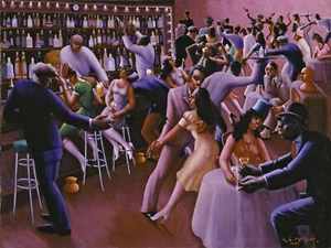 Archibald J. Motley Jr. - Nightlife (1943) Signed - 17" x 22" Fine Art Print - Picture 1 of 1