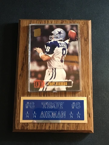 TROY AIKMAN DALLAS COWBOYS CARD SMALL WALL PLAQUE 5x7 Cover