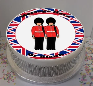 Personalisierte London Soldaten 8" Glasur Blatt/Kuchen Topper - Bild 1 von 1