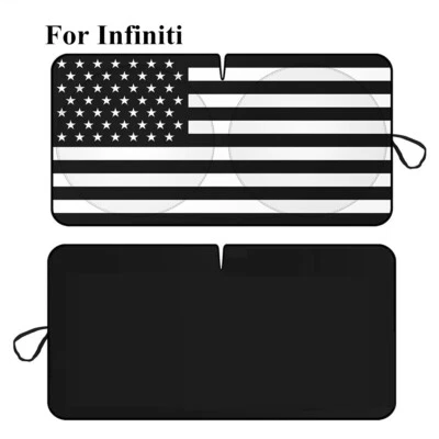 For Infiniti Accessories Car Windshield Sun Shade US Flag Foldable Shield Cover - Image 1 of 4