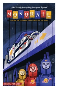 Original LEGO Art Space Monorail Transport System Futuron 6990 11"x17" Poster - Picture 1 of 1