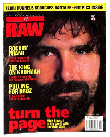 Mick Foley WWF Raw Wrestling Magazine FEBRUARY 2000 * No Poster Cover