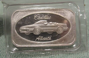 Vintage Cadillac Allante 1 Troy Oz .999 Silver Bar - Silvertowne Mint SEALED - Picture 1 of 2