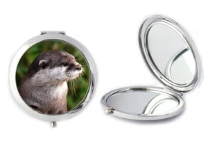Otter Compact Mirror Ideal Ladies Birthday Mothers Day Gift T81 - Picture 1 of 1