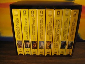 National Geographic Video 30 years Specials Cyclone Arctic &c 8 Tape VHS Box Set - Picture 1 of 7