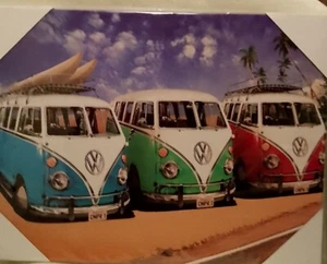 VW camper design wall print, 30cm x 40cm, new in wrapping, with wall hangers - Picture 1 of 2