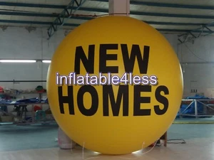 NEW HOMES 7 ft Amarillo Publicidad Redonda Aire Helio Globo Bola LETRAS GRANDES - Imagen 1 de 1