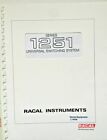 Racal 1251 Series Universal Switching System Manual Volumes 1 And 2 P N 980637