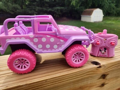 Disney Junior Minnie Mouse Jeep Wrangler, 2.4 GHZ Turbo Rc Car  Pink TESTED  - Изображение 1 из 4