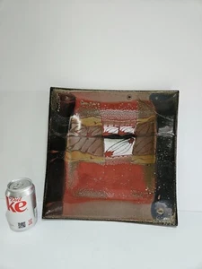Vintage Französisch Patrick Rollet Abstrakt Studio Keramik flache Schüssel 35 cm - Bild 1 von 15
