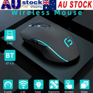 Bluetooth 2.4GHz 2400DPI USB Wireless Optical Gaming Mouse for Laptop Desktop PC - Picture 1 of 16