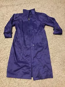 Vintage GALLERY Trench Coat Long Rain Jacket Women’s Size 2 Purple Lined - Picture 1 of 15