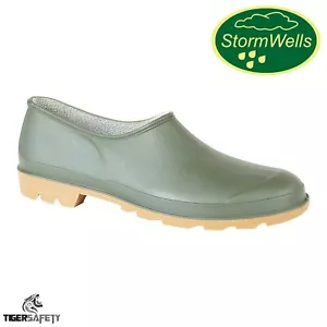 Stormwells U271 Green Unisex Comfy Waterproof Garden Welly Shoes Gardening Clogs - Picture 1 of 1