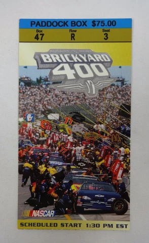2001 Brickyard 400 Race Used Ticket Stub IMS Nascar Winner #24 Jeff Gordon Cover