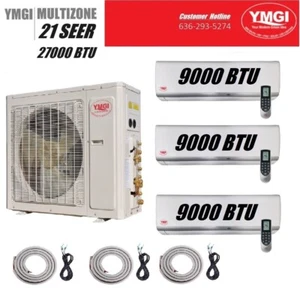 27000 BTU 3 ZONE Ductless Mini Split Air Conditioner For Heating and Cooling Jun - Picture 1 of 13